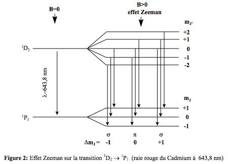 Effet Zeeman normal pour le cadmium